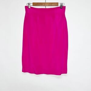 Flora Kung New York Vintage Silk Pencil Skirt Pink Size 8